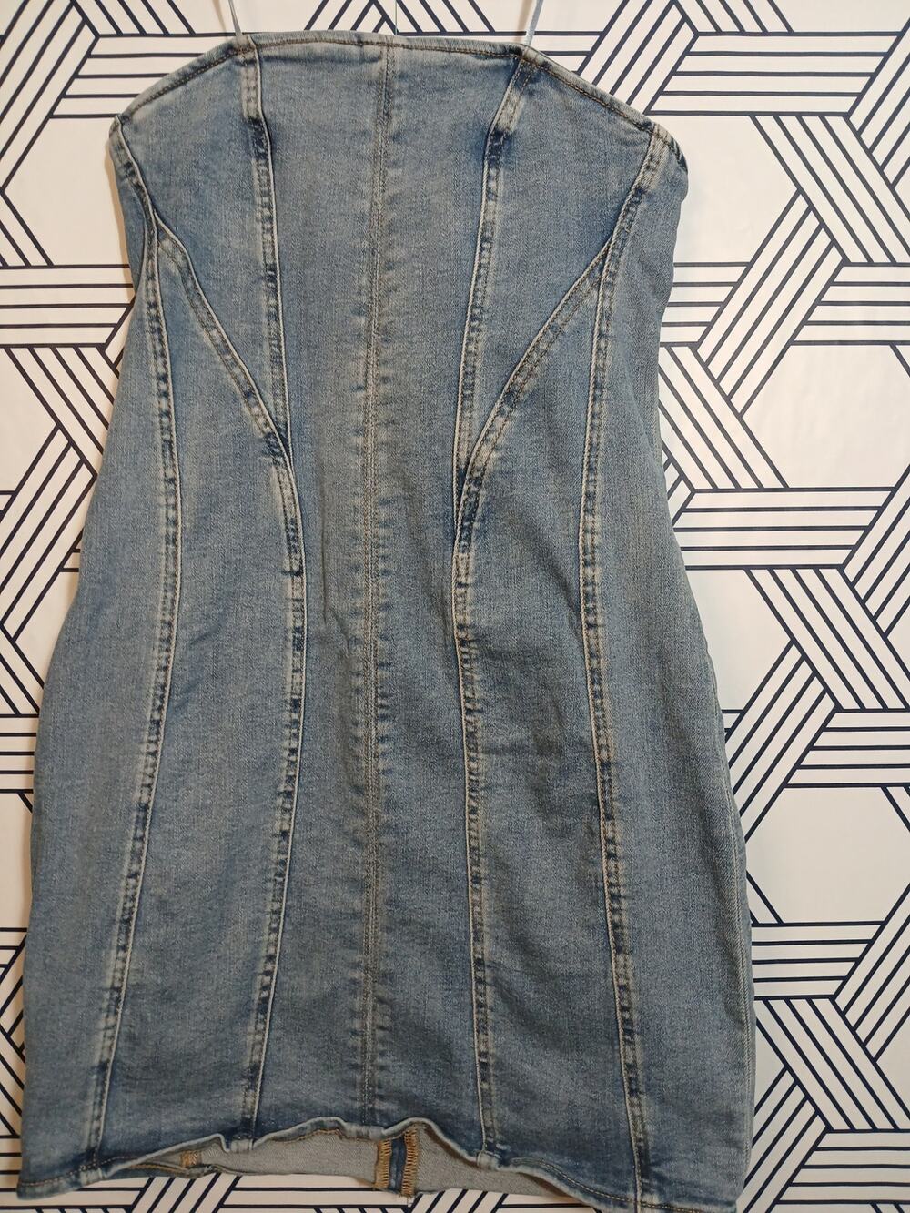 Garage Bodycon Denim Mini Dress Y2K Going Out Dress Streetwear Sexy Fit Clubwear